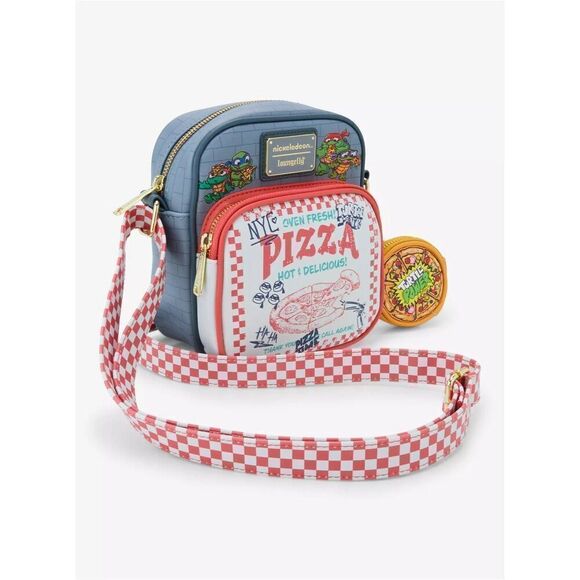 Loungefly Teenage Mutant Ninja Turtles Pizza Box Crossbody Bag - Picture 3 of 5